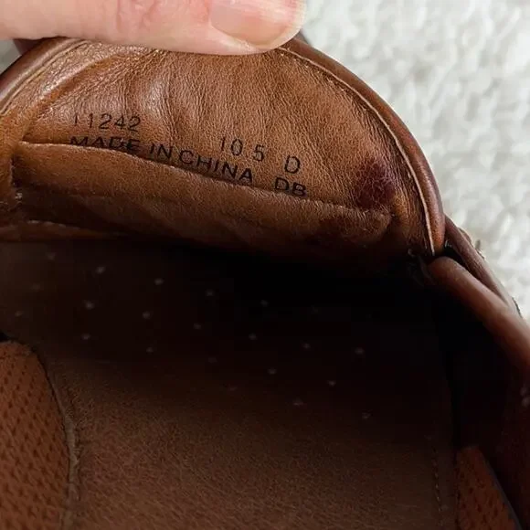 Florsheim Loafers Brown Leather Rattan Slip On Size 10.5 D 11242 - Picture 4 of 9